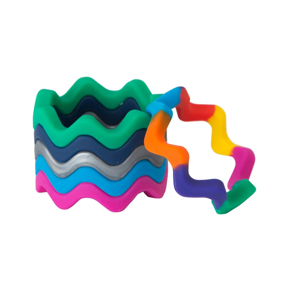 Bracelet à mâcher flexible Chewigem Wave – portez plusieurs bracelets en même temps pour le style et le soutien sensoriel