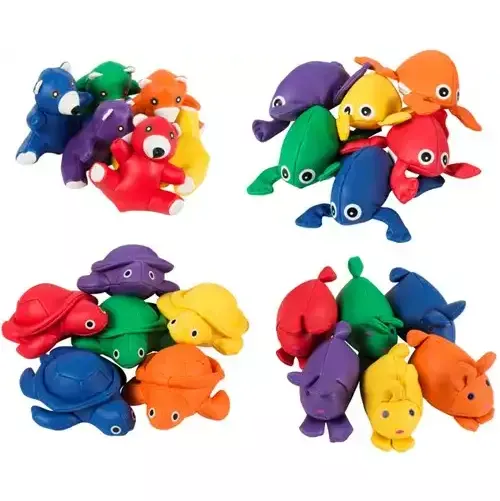 Grenouille ou Tortue en sacs de haricots pour enfants, à utiliser pendant la thérapie pour favoriser la motricité et la coordination, idéal pour le jeu sensoriel et le mouvement.