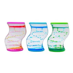 Ensemble Zigzag Hourglass, 2 couleurs différentes de gouttes d’huile descendent en zigzag, ça te calme quand tu les regardes