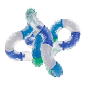 tangle relax therapy (brain tools imagine) is een tangle voorzien van nopjes. Met deze nopjes is de tangle dus niet glad en biedt hij meer prikkels aan wat voor friemelaars prettiger is. De tangle is ideaal friemelmateriaal wat kinderen helpt te concentreren