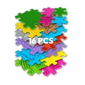Le sol du puzzle Muffik se compose de puzzles séparés avec texture. Utilisez-le pour stimuler les stimuli tactiles.