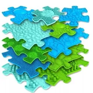 L’ensemble océan de tapis de puzzle sensoriels représente une belle collection de base des tapis de jeu de Muffik. Un grand sentier pieds nus!