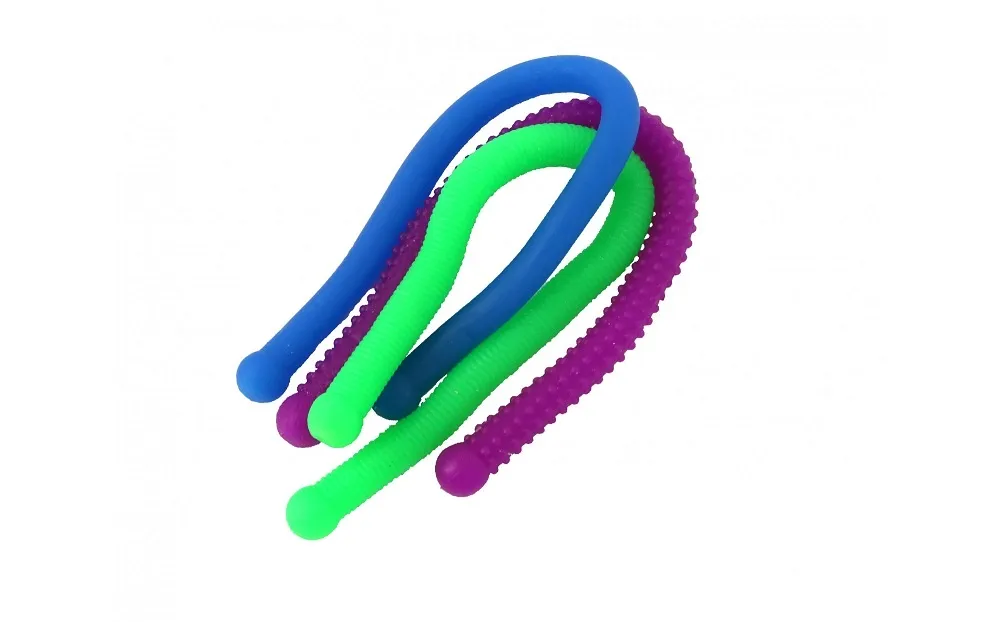 Twiddle squish n’stretch textured est de délicieux jouets friemel avec texture. Laissez votre enfant s’étirer ou s’agiter avec le cordon extensible.