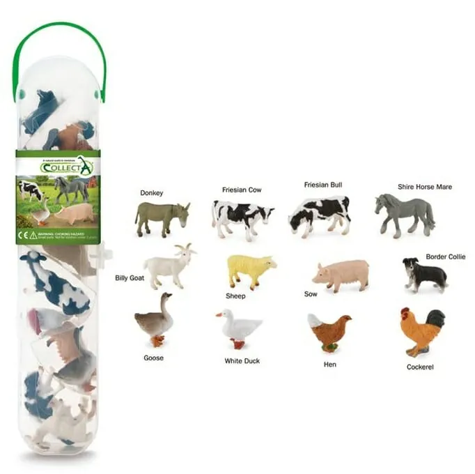 Collecta mini boerderij dieren ideaal als losse onderdelen in een sensorische bak, thematafel of voeg ze toe aan klein wereld spel