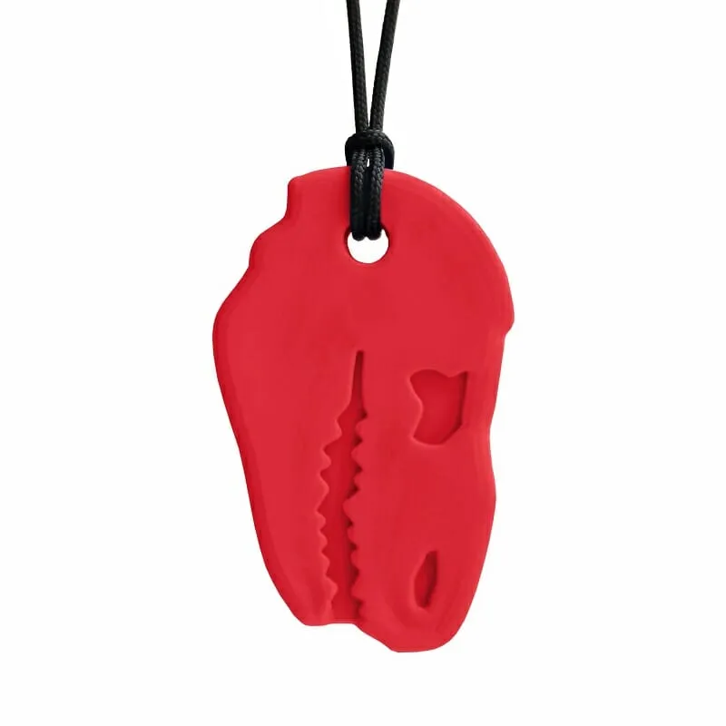 La chaîne de morsure de dino d’ark therapeutic est une chaîne de mastication en silicone sûre pour les durs à mâcher. Alternative idéale aux vêtements cassés et aux crayons fendus