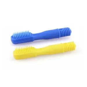Les têtes de brosse pour le Z-vibe massent la zone de la bouche et fournissent des stimuli sensoriels supplémentaires. La vivbration peut être vécue comme apaisante par les personnes ayant des problèmes de traitement des stimuli
