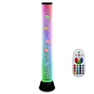 bubbellamp met vissen, ruim 80 cm hoog, visueel schouwspel helpt tot rust komen en ontprikkelen