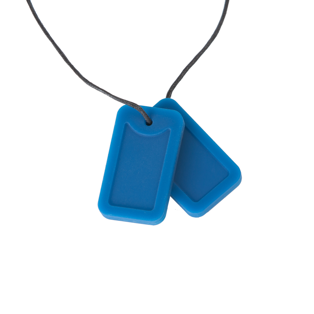 Chewigem Dog Tags bijtketting voor kinderen – helpt concentratie en zelfregulatie bij lichte kauwbehoefte