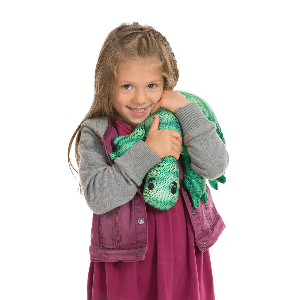 Lézard lesté Manimo, 2 kg, à utiliser sur vos genoux, votre corps ou vos épaules, soutient les enfants dans la détente et la régulation des émotions.
