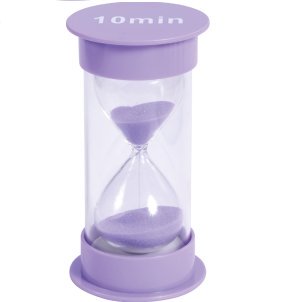De zandloper wordt als timer ingezet om tijdsbesef bij te brengen en je kind te leren om binnen een gestelde tijd een taakje af te ronden.