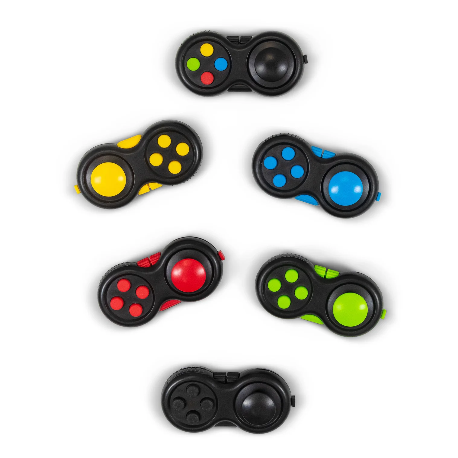 Fidget pad – compact anti-stress speelgoed met meerdere klik-, draai- en schuiffuncties voor focus en ontspanning
