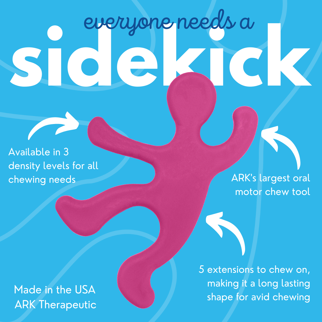 Sidekick est un jouet de dentition fine de la marque ark therapeutic, adapté aux enfants comme aux adultes