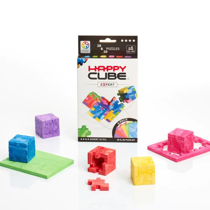 Happy Cube Expert is zoals de variant aangeeft de moeilijkste versie van de populaire breinpuzzel