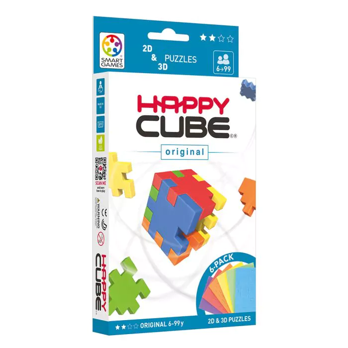 Happy Cube Original est un puzzle cérébral dans lequel il faut créer des cubes. Tu peux le faire ?