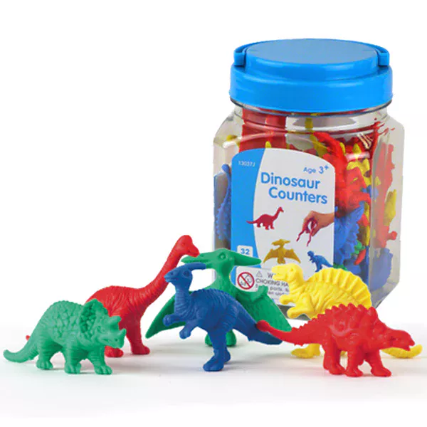 De dinosaurus set leert kinderen tellen en sorteren, als ook rekenen. Inclusief pincet om de fijne motoriek te oefenen. Ideaal als onderwijs materiaal