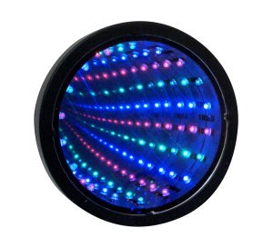 La lampe tunnel miroir infini est fascinante pour les jeunes et les moins jeunes atteints d’autisme, de TDAH ou de déficience (visuelle).