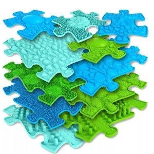 L’ensemble océan de tapis de puzzle sensoriels représente une belle collection de base des tapis de jeu de Muffik. Un grand sentier pieds nus!