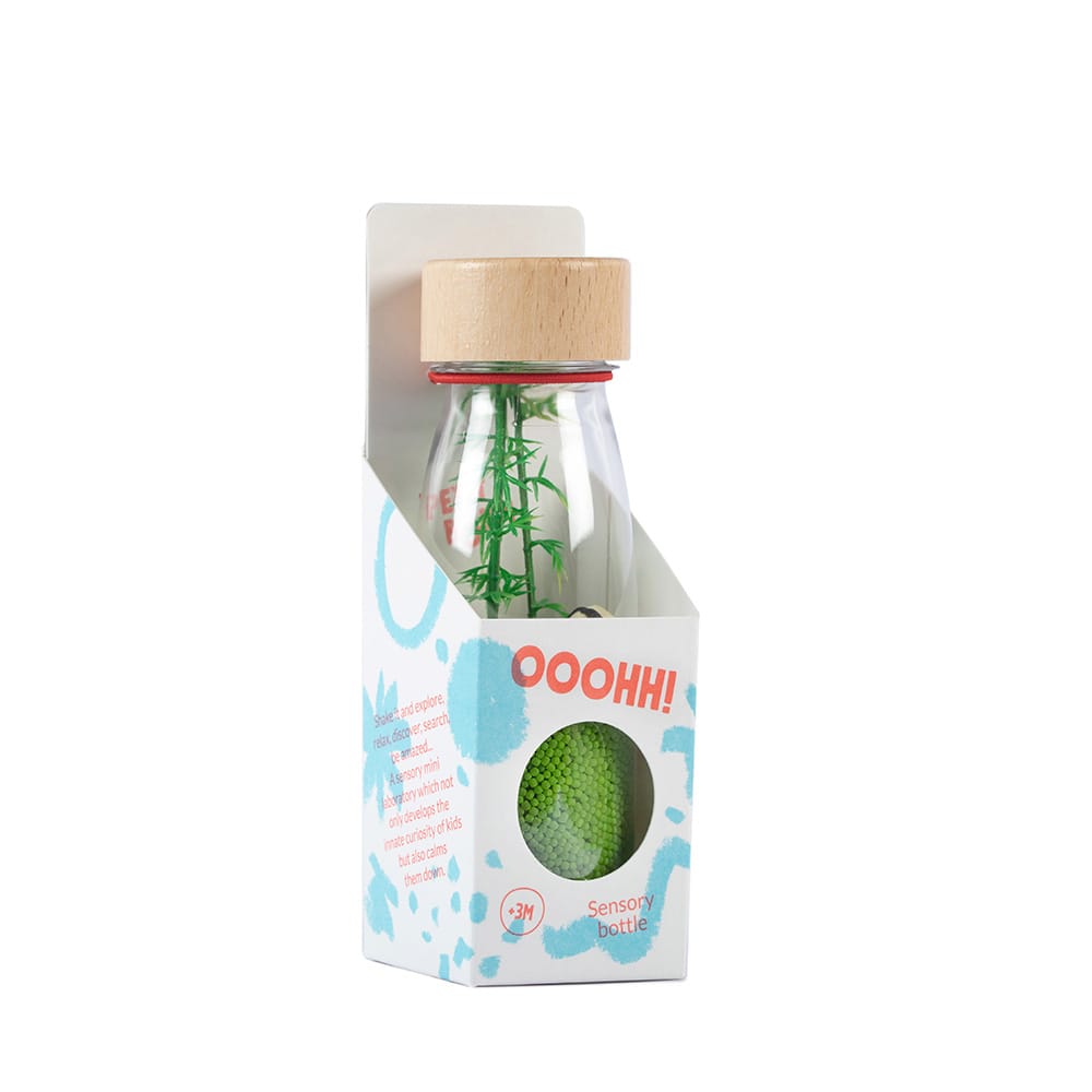 Petit boum sound bottle panda geeft een leuk inkijkje in het leven van de panda, schudt en geniet van het geluid en ontdek.