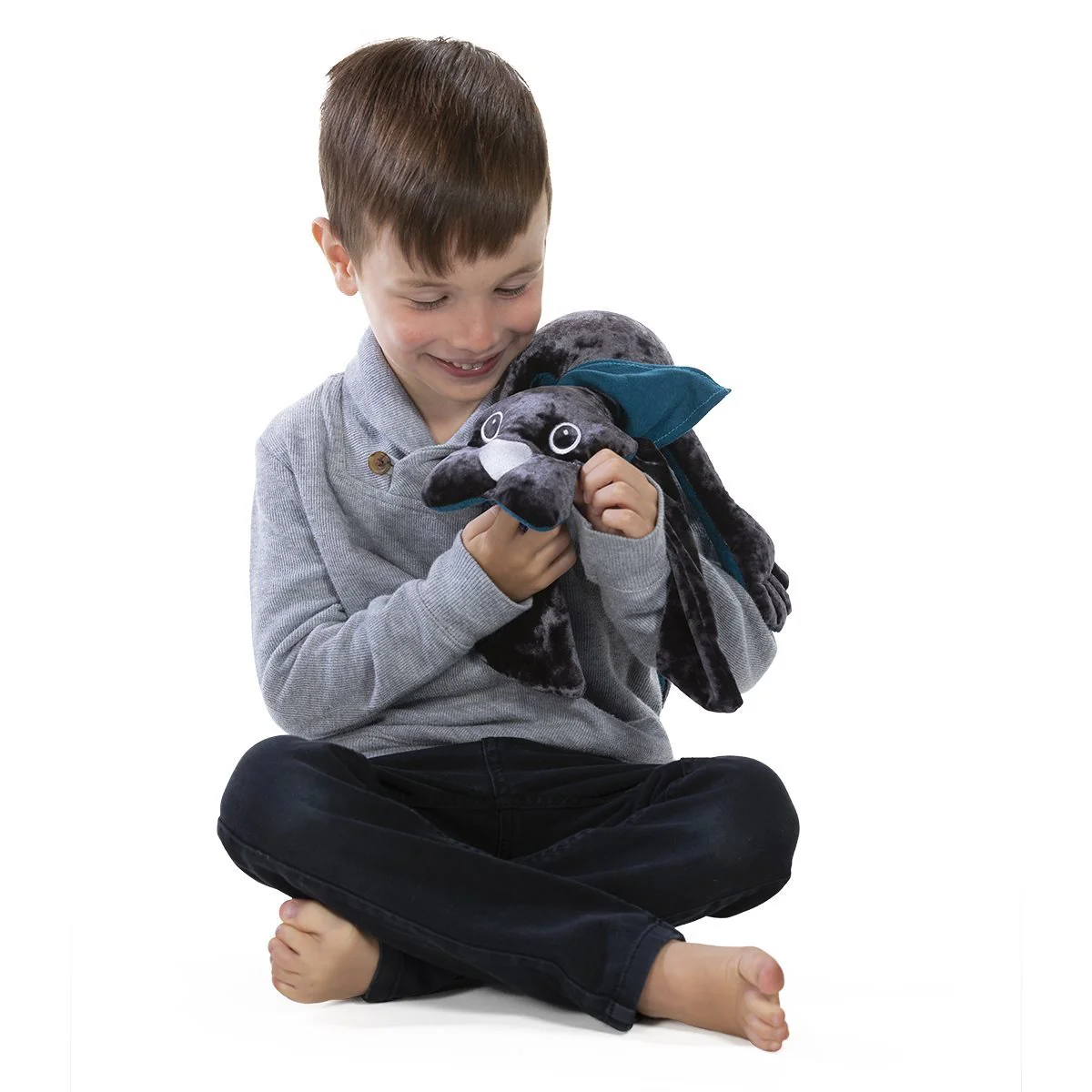 Le chien câlin lesté de Manimo aide les enfants autistes ou TDAH à se sentir en sécurité et à l’abri