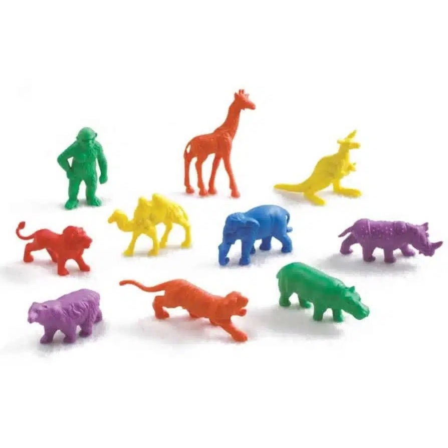 Rendez l’apprentissage captivant avec cet ensemble coloré d’animaux de comptage et de tri, conçu pour enseigner le comptage, le tri et la reconnaissance de motifs à travers le jeu.