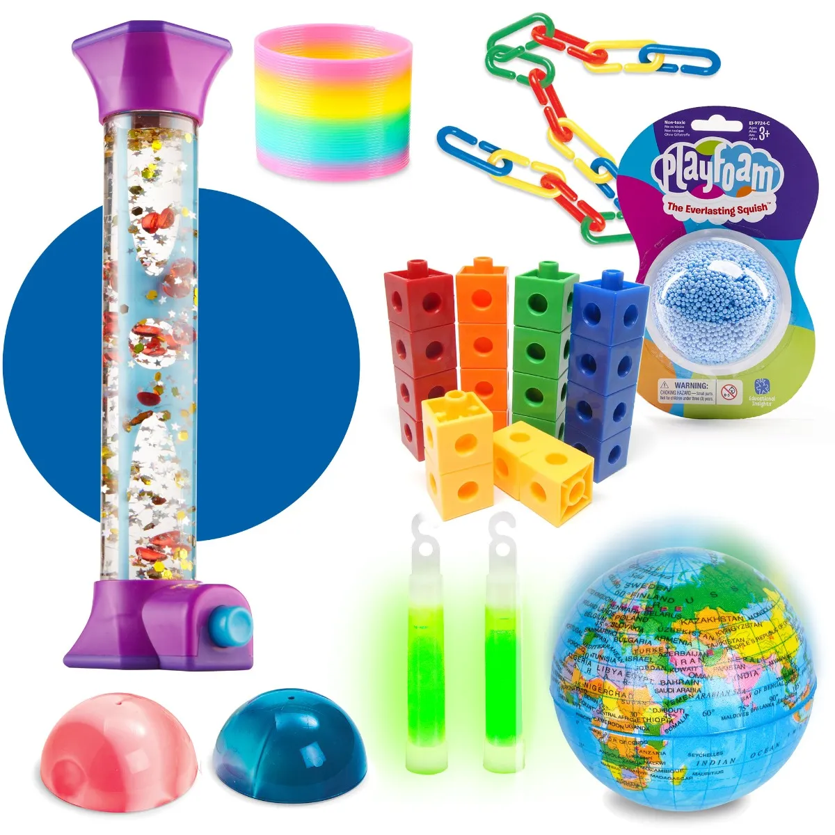 Le set de jouets antistress de hands2minds est un ensemble complet avec du matériel antistress à utiliser à l’école, en thérapie ou à la maison pour se calmer et se concentrer.