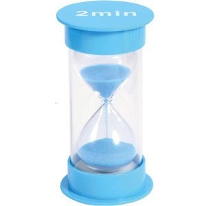 De zandloper wordt als timer ingezet om tijdsbesef bij te brengen en je kind te leren om binnen een gestelde tijd een taakje af te ronden.