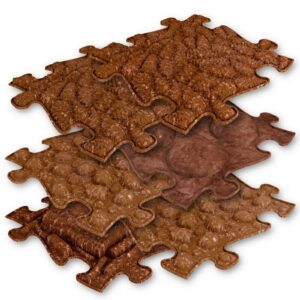 Tapis de sol sensoriels Muffik eco, idéaux pour poser un sentier pieds nus.