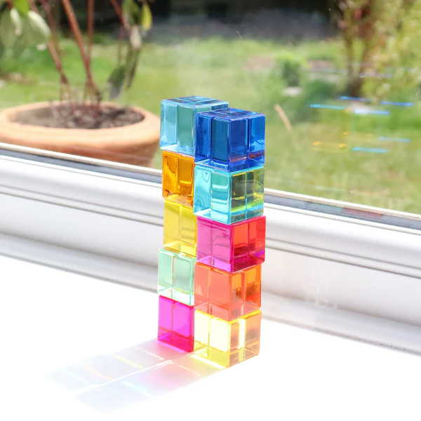 Ensemble de blocs de construction pour enfants, Cubes de pierres précieuses