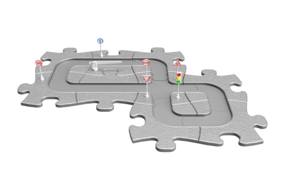 Muffik Magnetic Car Track, attachez votre propre piste de course à votre collection Muffik existante