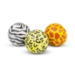 Scrunchems spongieux balles anti-stress en imprimé safari, lot de 3 jouets idéaux comme cadeau pour les fans d’animaux !