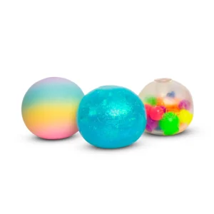 Lot de 3 boules spongieuses sur le thème du dauphin et de l’arc-en-ciel - jouet coloré pour soulager le stress