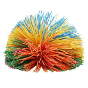 Koosh ball multi est une balle en silicone fine et durable, idéale pour garder les mains agitées occupées en classe ou en déplacement.