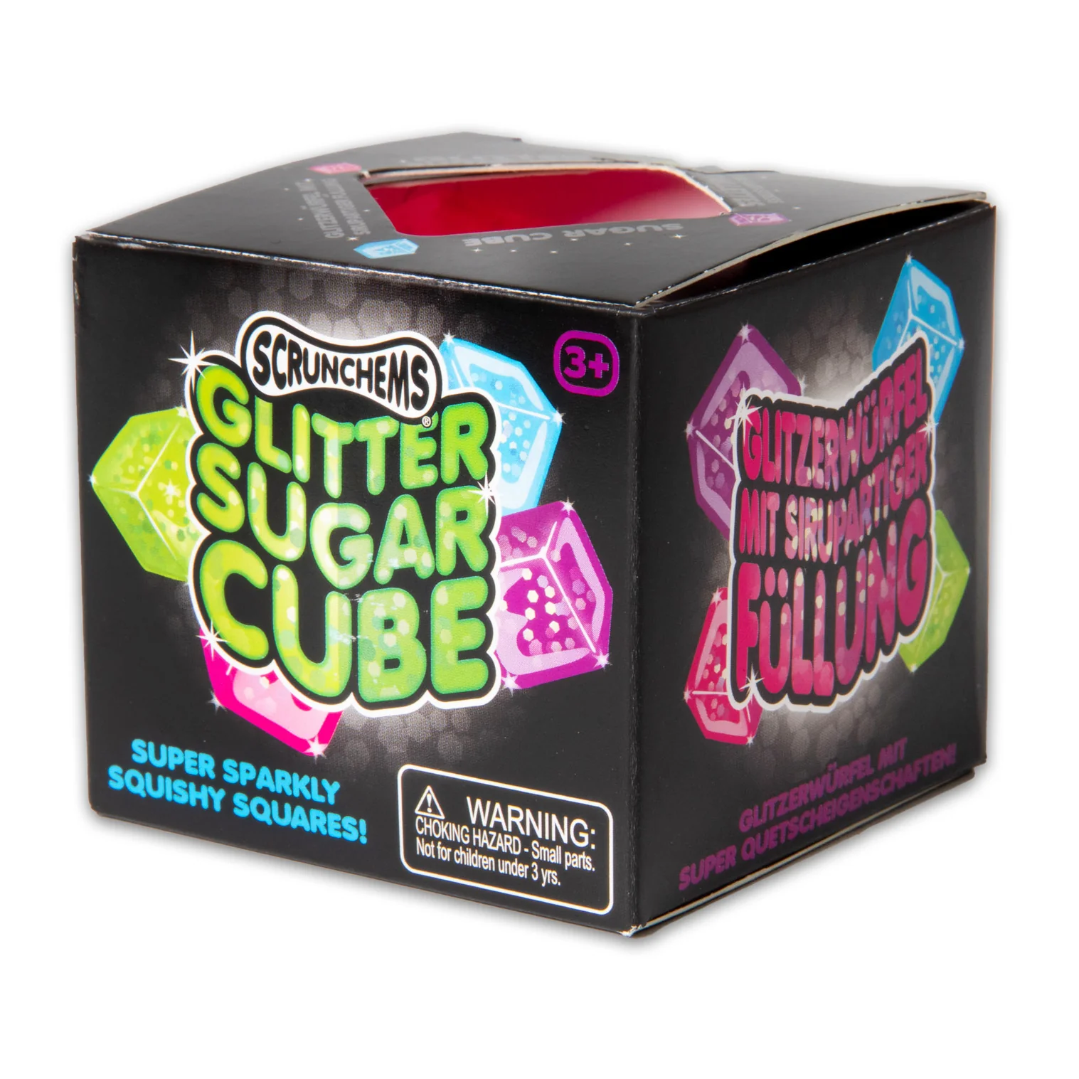 Le Squishy Glitter Cube est parfait pour les enfants et les adultes.