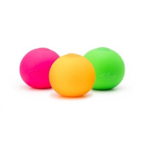 Balle anti-stress néon spongieuse en silicone souple, idéale pour presser et réduire le stress, la relaxation et la concentration pour les enfants et les adultes.