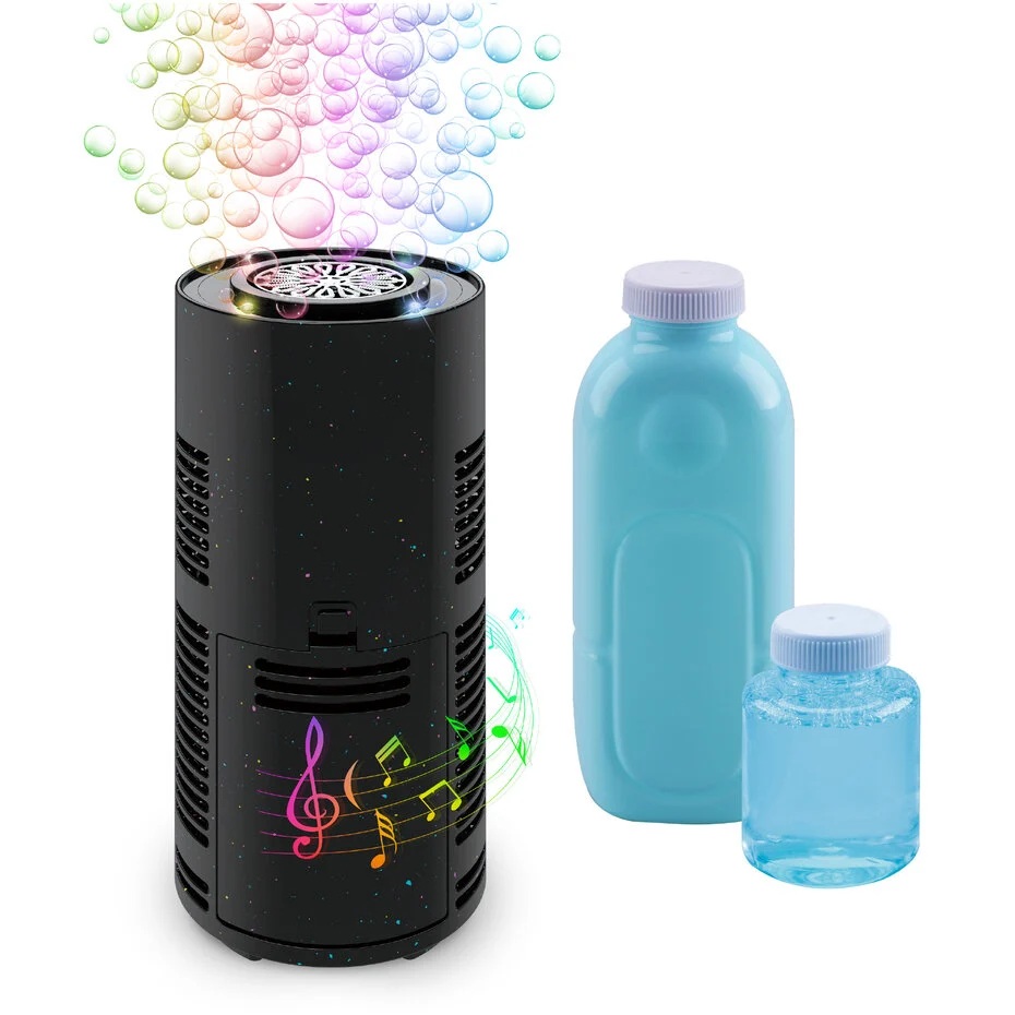 Machine à bulles pour enfants avec des bulles colorées, des effets lumineux et sonores