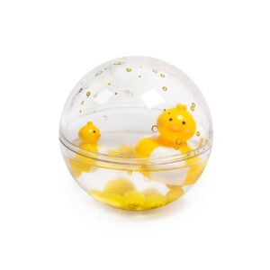 Petit Boum Happy Bubbles Duck – balle sensorielle colorée et jouet de bain pour bébés, stimule les sens et la motricité fine pendant le bain
