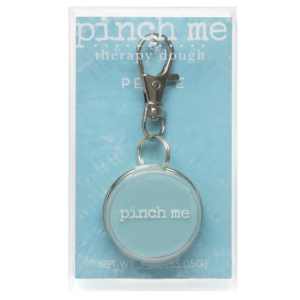 Pinch Me stressverlichting als sleutelhanger gevuld met zachte aroma putty
