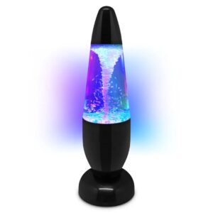 Lampe à paillettes tornade avec éclairage LED RGB coloré et eau tournante