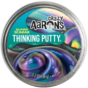 Découvrez la pâte à modeler Super Scarab de Crazy Aaron, une pâte magique rappelant l’argile colorée à pétrir.