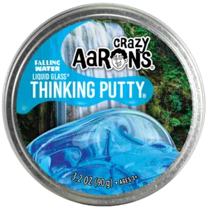 Découvrez la pâte® à modeler Falling Water Thinking de Crazy Aaron, une pâte cristalline qui scintille comme de l’eau qui coule.