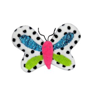 Papillon à coussin lesté avec différentes textures tactiles pour le repos et la stimulation sensorielle