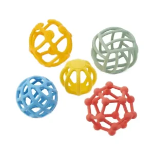 Ensemble de balles flexibles pour le jeu sensoriel. Encourage le toucher, la pincation et la créativité avec le sablage, la peinture ou des matériaux en vrac.