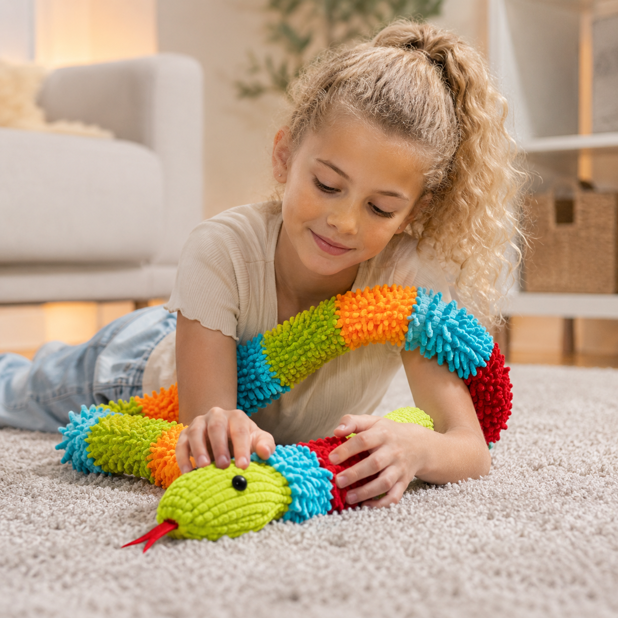 Un gros tuyau anti-stress comme aide sensorielle pour la maison, l’école et la thérapie.