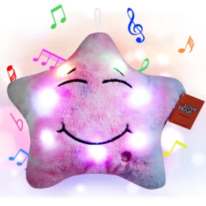 Oreiller en forme d’étoile avec lumière et musique pour enfants autistes